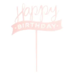 Tasty Me Cake Toppers-cake topper - Happy Birthday - roze