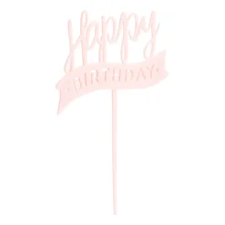 Tasty Me Cake Toppers-cake topper - Happy Birthday - roze