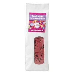 Tasty Me Taartdecoratie-candy drops/smeltchocolade - roze - 300 gram