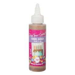 Xenos Taartdecoratie|Kerst Bakken-Tasty Me drip your cake - goud - 125 gram