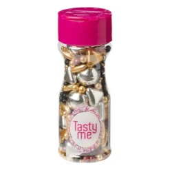 Tasty Me Taartdecoratie|Kerst Bakken-medley midnight magic -zilver/goud/zwart - 80 gram
