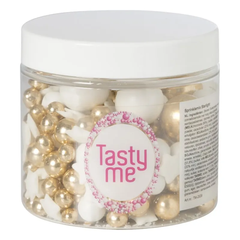Xenos Taartdecoratie|Kerst Bakken-Tasty Me sprinkles - starlight mix - 60 gram