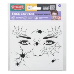 Xenos Verkleedaccessoires-Tattoo gezicht - diverse varianten - 14x18x0.1 cm