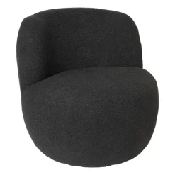 Xenos Fauteuils-Teddy fauteuil - zwart - ø73.5x71.5 cm