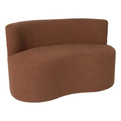 Xenos Bankjes-Teddy loveseat fauteuil - bruin - 71x120x71 cm