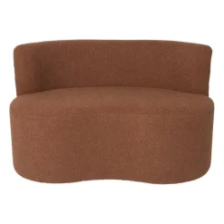 Xenos Bankjes-Teddy loveseat fauteuil - bruin - 71x120x71 cm