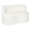 Xenos Bankjes-Teddy loveseat fauteuil - wit - 71x120x71 cm