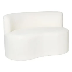 Xenos Bankjes-Teddy loveseat fauteuil - wit - 71x120x71 cm