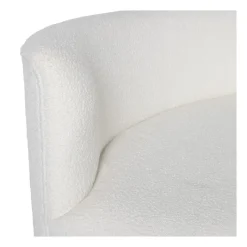 Xenos Bankjes-Teddy loveseat fauteuil - wit - 71x120x71 cm