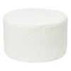 Xenos Poefjes-Teddy poef rond - wit - ø55x32 cm
