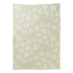 Xenos Thee- En Keukendoeken-Theedoek bloemen - groen/wit - 50x70 cm