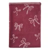 Xenos Thee- En Keukendoeken-Theedoek strikjes - bordeauxrood/roze - 50x70 cm