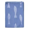 Xenos Thee- En Keukendoeken-Theedoek vissen - blauw/wit - 50x70 cm