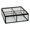 Xenos Sieraden Opbergen|Theedozen-Theedoos - 15x15x5.5 - zwart