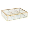 Xenos Sieraden Opbergen|Theedozen-Theedoos - 20x15x5 cm - goud
