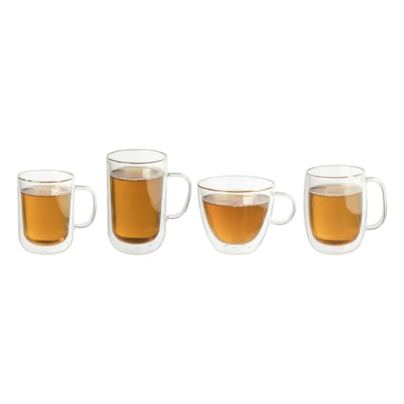 Xenos Koffieglazen|Theeglazen-Theeglas dubbelwandig - 330 ml