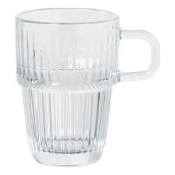 Xenos Theeglazen|Theeglazen-Theeglas ribbel met oor hoog - 315 ml