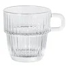 Xenos Theeglazen|Theeglazen-Theeglas ribbel met oor laag - 250 ml