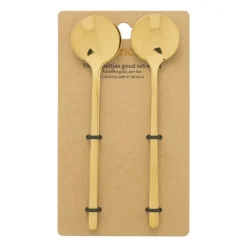 Xenos Thee Accessoires|Lepels-Theelepel goud - set van 4 - 13 cm
