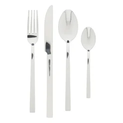 Xenos Lepels-Theelepels - zilverkleurig - set van 2
