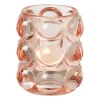 Xenos Waxinelichthouders-Theelichthouder bubbels - roze - ø8.5x9 cm