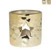 Xenos Spellen|Kerstcadeaus-Theelichthouder goud - diverse varianten - ø7.8x7.6 cm