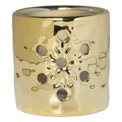 Xenos Spellen|Kerstcadeaus-Theelichthouder goud - diverse varianten - ø7.8x7.6 cm