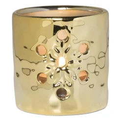 Xenos Spellen|Kerstcadeaus-Theelichthouder goud - diverse varianten - ø7.8x7.6 cm