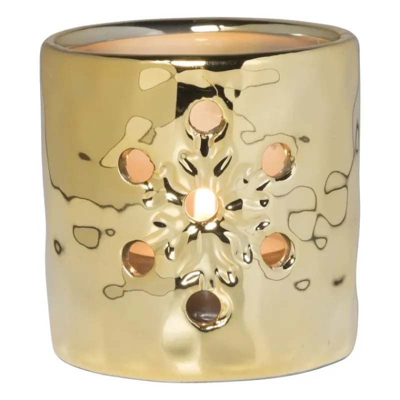 Xenos Spellen|Kerstcadeaus-Theelichthouder goud - diverse varianten - ø7.8x7.6 cm