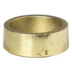 Xenos Waxinelichthouders-Theelichthouder rond - goud - ø5.5x3 cm