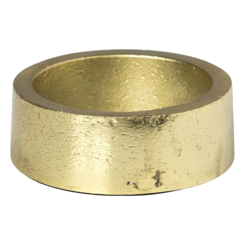 Xenos Waxinelichthouders-Theelichthouder rond - goud - ø5.5x3 cm