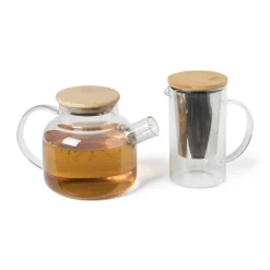 Xenos Theepotten-Theepot bamboe deksel - 1.8 liter