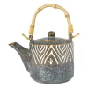 Xenos Theepotten-Theepot Nori - blauw/bruin - 600 ml