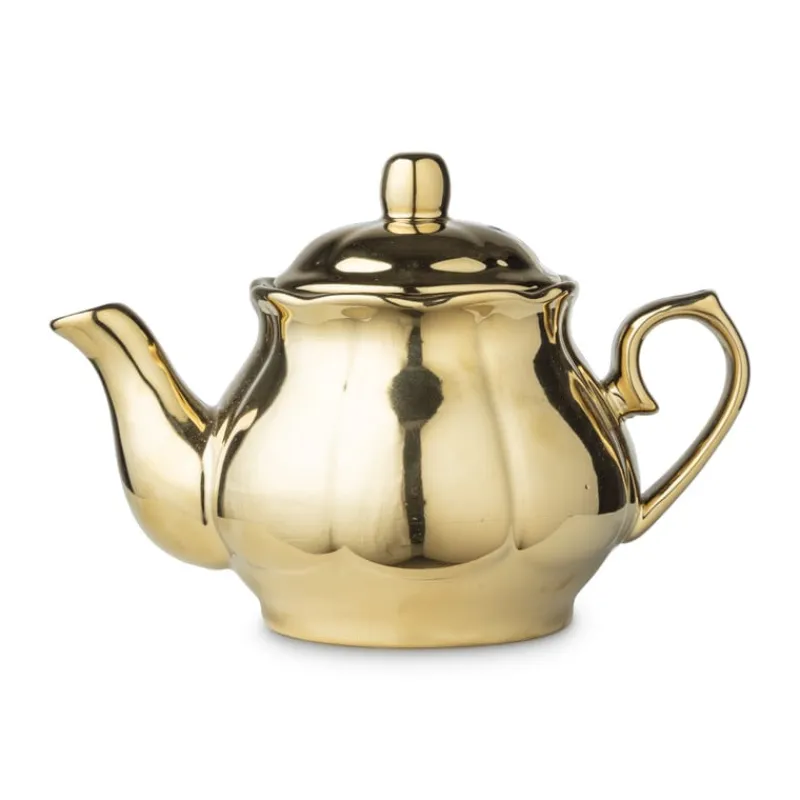 Xenos Theepotten-Theepot shiny gold - goud - 800 ml