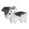 Xenos Thee Accessoires-Theezakjeshouder hond frenchie - wit/grijs - 2.3x8 cm