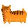 Xenos Thee Accessoires-Theezakjeshouder kat - oranje/bruin - 2.3x8 cm