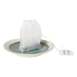 Xenos Thee Accessoires-Theezakjeshouder Roots - turquoise - ø10x1.5 cm