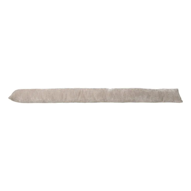 Xenos Winterartikelen-Tochtstopper velours - beige - 90x9 cm