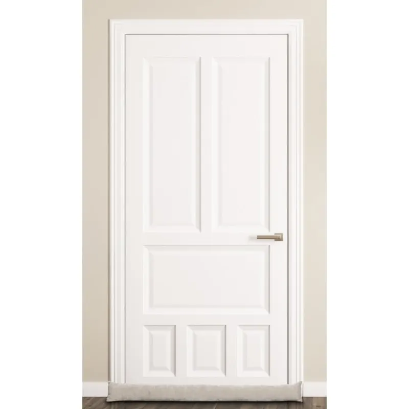 Xenos Winterartikelen-Tochtstopper velours - beige - 90x9 cm