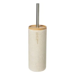 Xenos Toiletborstels-Toiletborstel sand - beige - ø10.3x38.5 cm