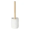 Xenos Toiletborstels-Toiletborstel Terrazzo - wit - ø10x37.5 cm