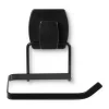 Xenos Toiletrolhouders-Toiletpapier houder easy lock - zwart - 12x9x10 cm