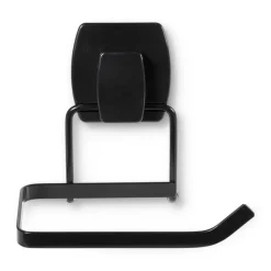 Xenos Toiletrolhouders-Toiletpapier houder easy lock - zwart - 12x9x10 cm