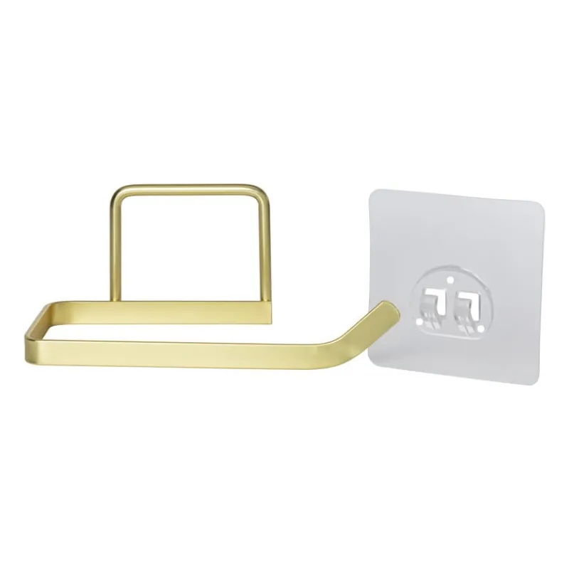 Xenos Badkamer Accessoires|Toiletrolhouders-Toiletrolhouder - goudkleurig - 13.7x7x11 cm