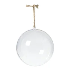 Xenos Kerstballen-Transparante kerstbal - ø12 cm - set van 2
