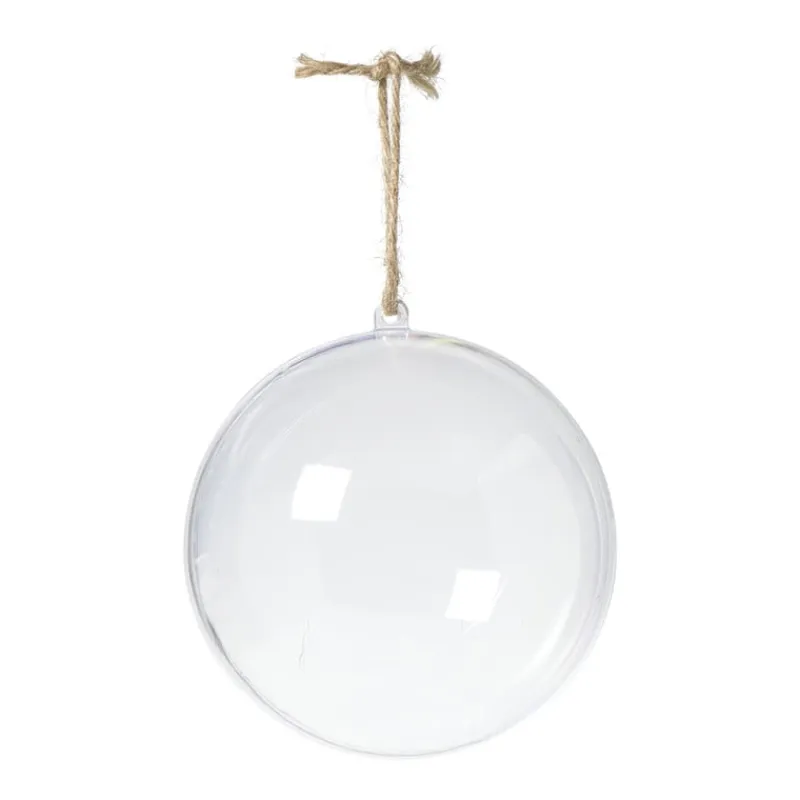Xenos Kerstballen-Transparante kerstbal - ø12 cm - set van 2