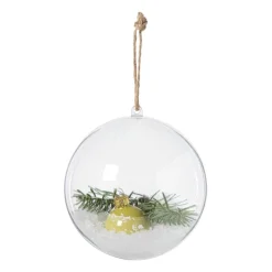 Xenos Kerstballen-Transparante kerstbal - ø12 cm - set van 2