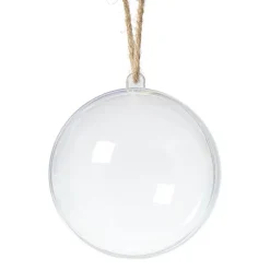 Xenos Kerstballen-Transparante kerstbal - ø8 cm - set van 6