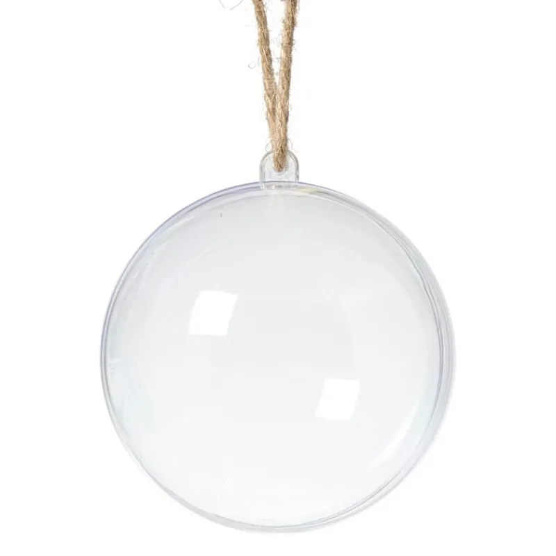 Xenos Kerstballen-Transparante kerstbal - ø8 cm - set van 6