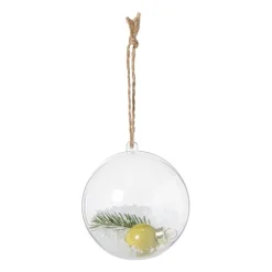 Xenos Kerstballen-Transparante kerstbal - ø8 cm - set van 6